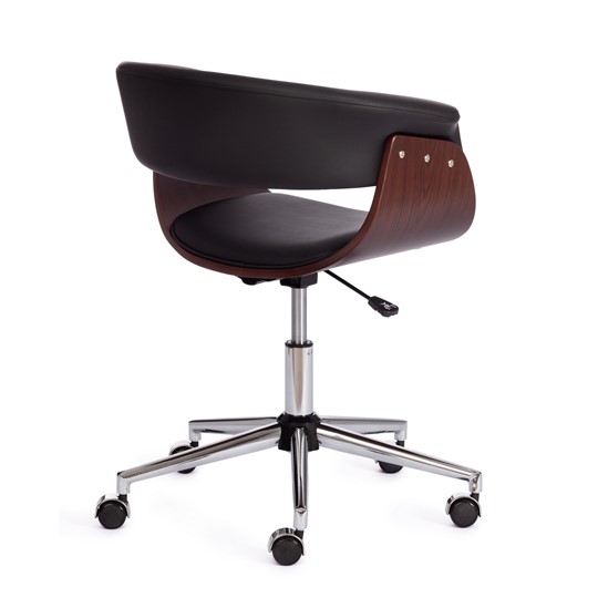 Кресло VIMTA орех, кож/зам черный, арт.13663 в Магадане - изображение 2
