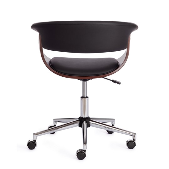 Кресло VIMTA орех, кож/зам черный, арт.13663 в Магадане - изображение 3