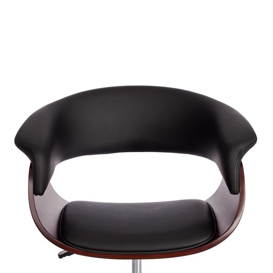 Кресло VIMTA орех, кож/зам черный, арт.13663 в Магадане - изображение 5