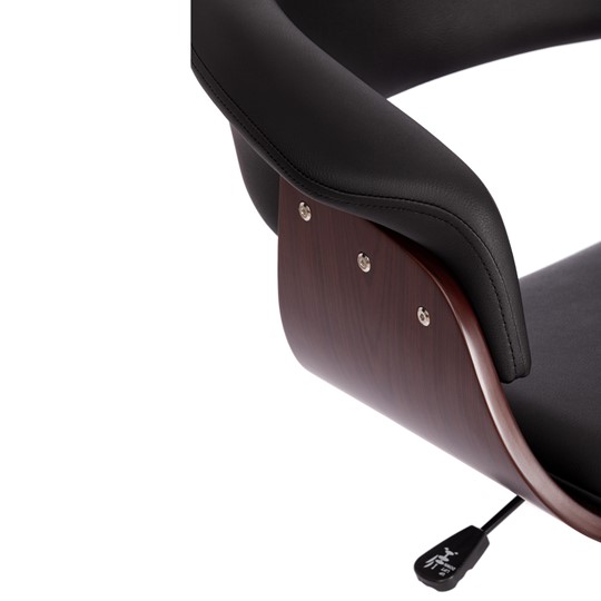 Кресло VIMTA орех, кож/зам черный, арт.13663 в Магадане - изображение 7