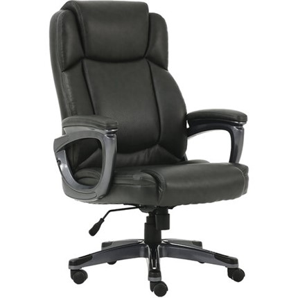 Кресло компьютерное Brabix Premium Favorite EX-577 (пружинный блок, рециклированная кожа, серое) 531935 в Магадане - изображение