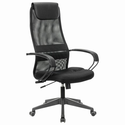 Компьютерное кресло Brabix Premium Stalker EX-608 PL (ткань-сетка/кожзам, черное) 532090 в Магадане - изображение