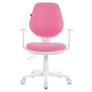 Кресло Brabix Fancy MG-201W (с подлокотниками, пластик белый, розовое) 532409 в Магадане - предосмотр