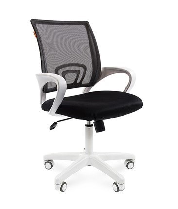 Кресло компьютерное CHAIRMAN 696 white, черный в Магадане - изображение