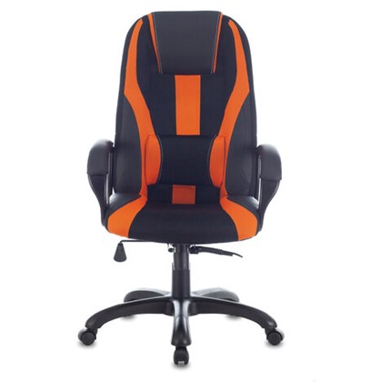Компьютерное кресло Brabix Premium Rapid GM-102 (экокожа/ткань, черно/оранжевое) в Магадане - изображение