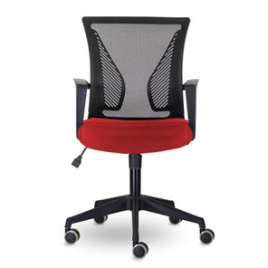 Компьютерное кресло Brabix Wings MG-309 (пластик черный, сетка, черное/красное) 532014 в Магадане