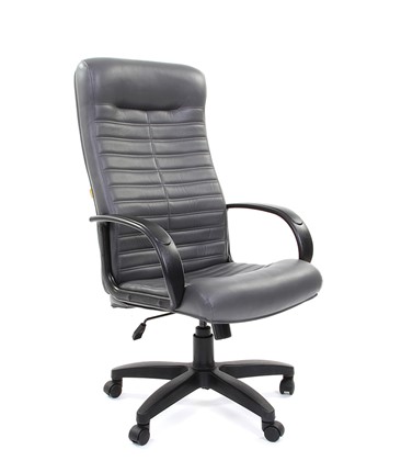Кресло компьютерное CHAIRMAN 480 LT, экокожа, цвет серый в Магадане - изображение
