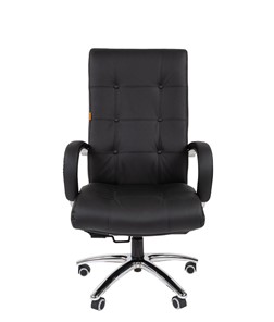 Кресло компьютерное CHAIRMAN 424 Кожа черная в Магадане - предосмотр 2