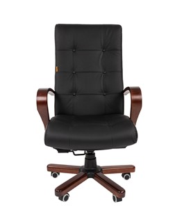 Компьютерное кресло CHAIRMAN 424 WD Кожа черная в Магадане - предосмотр 2