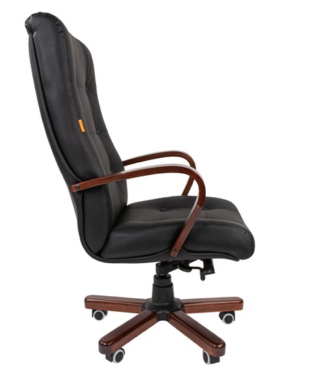 Компьютерное кресло CHAIRMAN 424 WD Кожа черная в Магадане - изображение 3