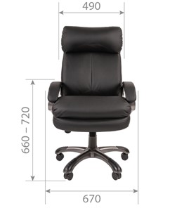 Офисное кресло CHAIRMAN 505 Экокожа черная в Магадане - предосмотр 4
