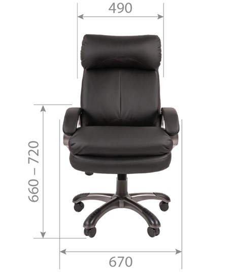 Офисное кресло CHAIRMAN 505 Экокожа черная в Магадане - изображение 4