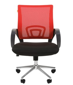 Кресло компьютерное CHAIRMAN 696 CHROME Сетка TW-69 (красный) в Магадане - предосмотр 2