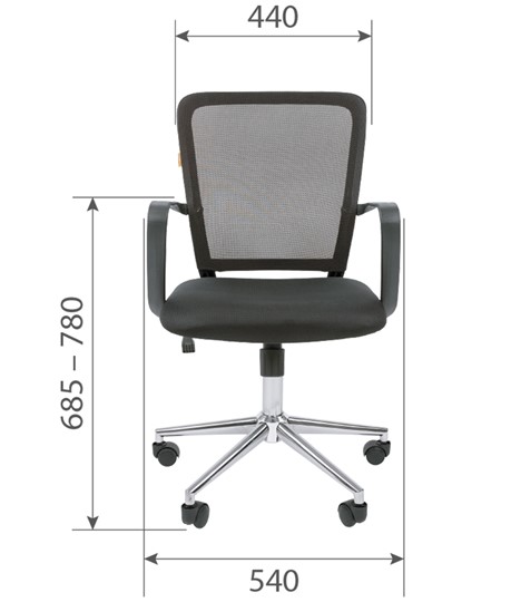 Кресло CHAIRMAN 698 CHROME new Сетка TW-04 (серый) в Магадане - изображение 4
