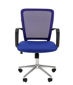 Офисное кресло CHAIRMAN 698 CHROME new Сетка TW-05 (синий) в Магадане - предосмотр 2