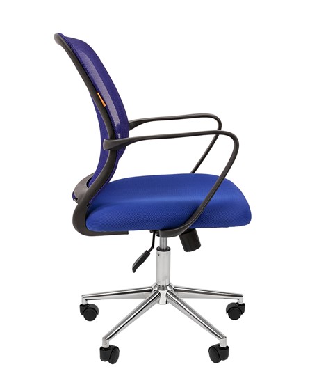 Офисное кресло CHAIRMAN 698 CHROME new Сетка TW-05 (синий) в Магадане - изображение 3