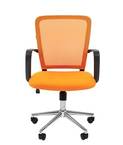 Кресло компьютерное CHAIRMAN 698 CHROME new Сетка TW-66 (оранжевый) в Магадане - предосмотр 2