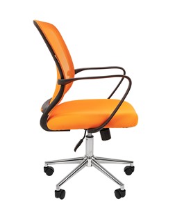 Кресло компьютерное CHAIRMAN 698 CHROME new Сетка TW-66 (оранжевый) в Магадане - предосмотр 3