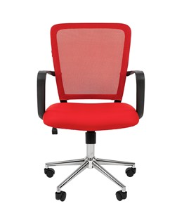 Офисное кресло CHAIRMAN 698 CHROME new Сетка TW-69 (красный) в Магадане - предосмотр 2