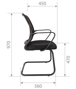 Офисное кресло CHAIRMAN 698V Сетка TW (черная) в Магадане - предосмотр 5