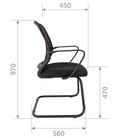 Офисное кресло CHAIRMAN 698V Сетка TW (черная) в Магадане - изображение 5