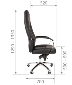 Кресло компьютерное CHAIRMAN 950 Экокожа черная в Магадане - предосмотр 4