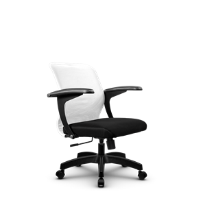 Офисное кресло Метта SU-M-4/подл.160/осн.001, Белый/Черный в Магадане