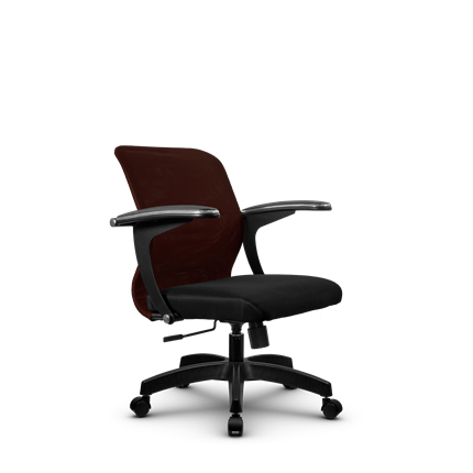 Офисное кресло SU-M-4/подл.160/осн.001, Коричневый/Черный в Магадане - изображение