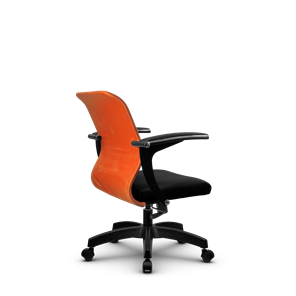 Кресло компьютерное SU-M-4/подл.160/осн.001, Оранжевый/Черный в Магадане - предосмотр 2