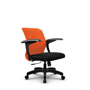 Кресло компьютерное Метта SU-M-4/подл.160/осн.001, Оранжевый/Черный в Магадане