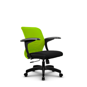 Кресло компьютерное SU-M-4/подл.160/осн.001, Зеленый/Черный в Магадане - предосмотр