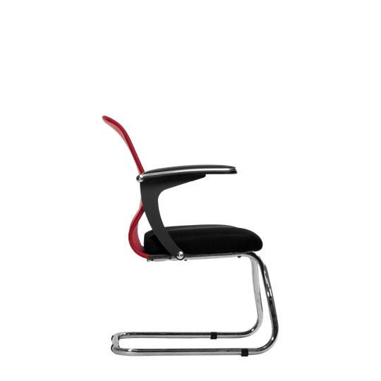 Офисный стул SU-M-4/подл.160/осн.007, Красный/Черный в Магадане - изображение 1