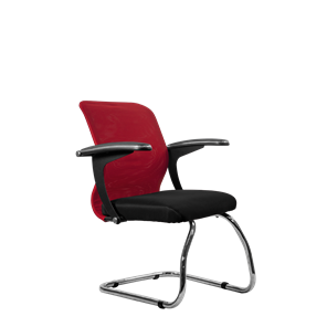 Офисный стул SU-M-4/подл.160/осн.007, Красный/Черный в Магадане