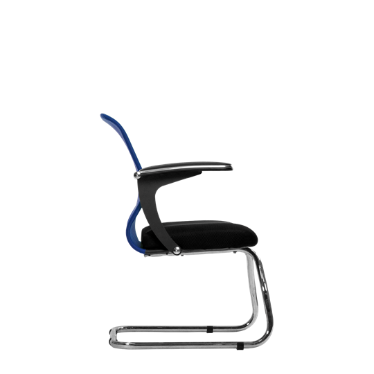 Офисный стул SU-M-4/подл.160/осн.007, Синий/Черный в Магадане - изображение 1