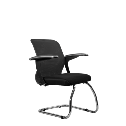 Офисный стул SU-M-4/подл.160/осн.007, Темно-серый/Черный в Магадане - изображение