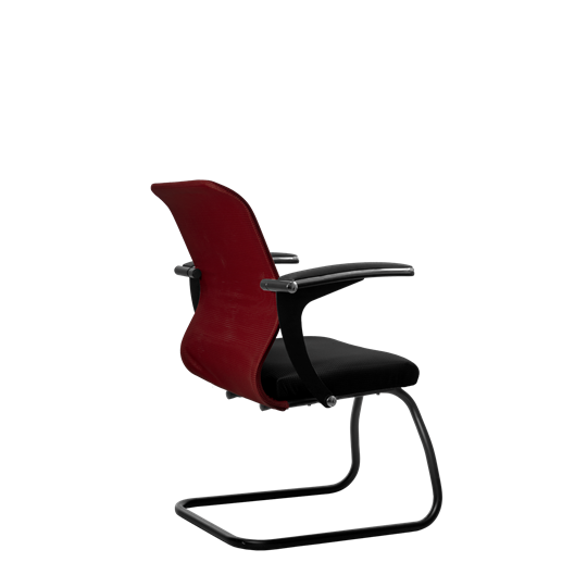 Офисный стул SU-M-4/подл.160/осн.008, Бордовый/Черный в Магадане - изображение 2