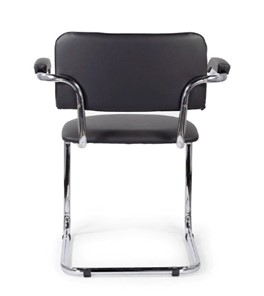 Офисный стул для посетителей Sylwia chrome arm P60, кож/зам V в Магадане - предосмотр 4