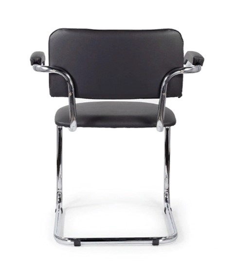 Офисный стул для посетителей Sylwia chrome arm P60, кож/зам V в Магадане - изображение 4