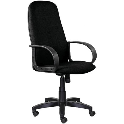 Кресло Brabix Praktik EX-279 (ткань/кожзам, черное) в Магадане - изображение