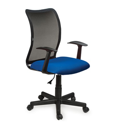 Кресло компьютерное Brabix Spring MG-307 (с подлокотниками, комбинированное синее/черное TW) в Магадане - изображение