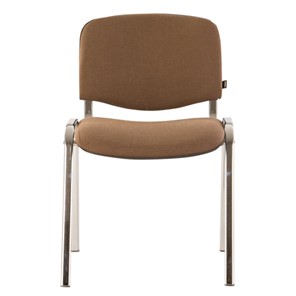 Офисный стул Brabix Iso CF-001 (хромированный каркас, ткань коричневая) 531421 в Магадане