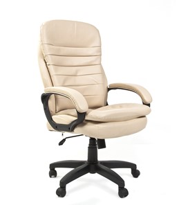 Офисное кресло CHAIRMAN 795 LT, экокожа, цвет светло бежевый canvas в Магадане