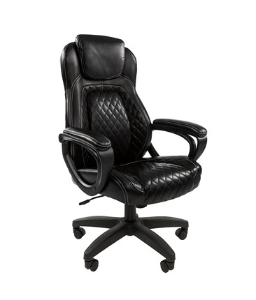 Офисное кресло CHAIRMAN 432, экокожа, цвет черный в Магадане - изображение