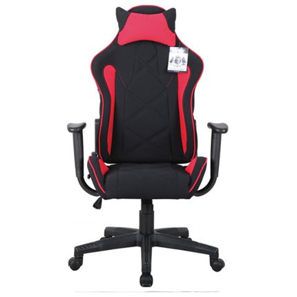 Офисное кресло Brabix GT Racer GM-100 (подушка, ткань, черное/красное) 531820 в Магадане - изображение