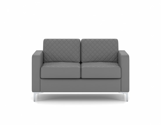 Офисный диван Актив двухместный, серый в Магадане - изображение