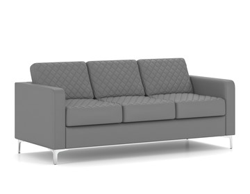 Офисный диван Актив трехместный, серый в Магадане - предосмотр 1
