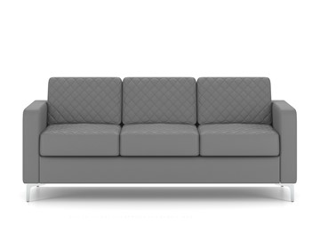Офисный диван Актив трехместный, серый в Магадане - предосмотр