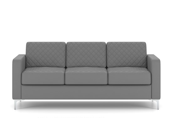 Офисный диван Актив трехместный, серый в Магадане - изображение