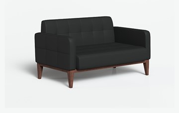 Офисный диван двухместный Норд, черный 137 в Магадане - предосмотр 1