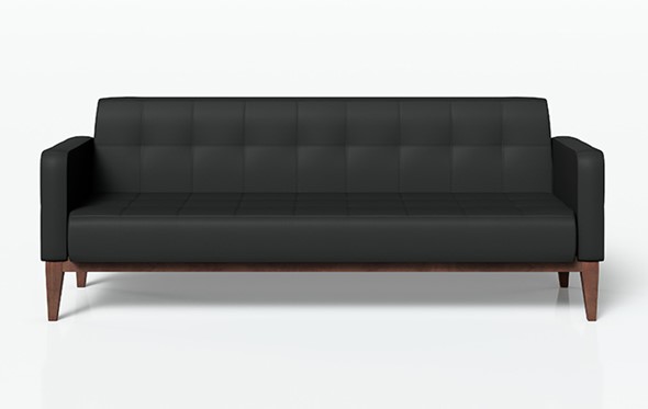 Офисный диван трехместный Норд, черный 193 в Магадане - изображение
